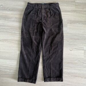 Polo Ralph Lauren Pants Mens 38x34 Chino Straight Leg Corduroy Brown 100% Cotton